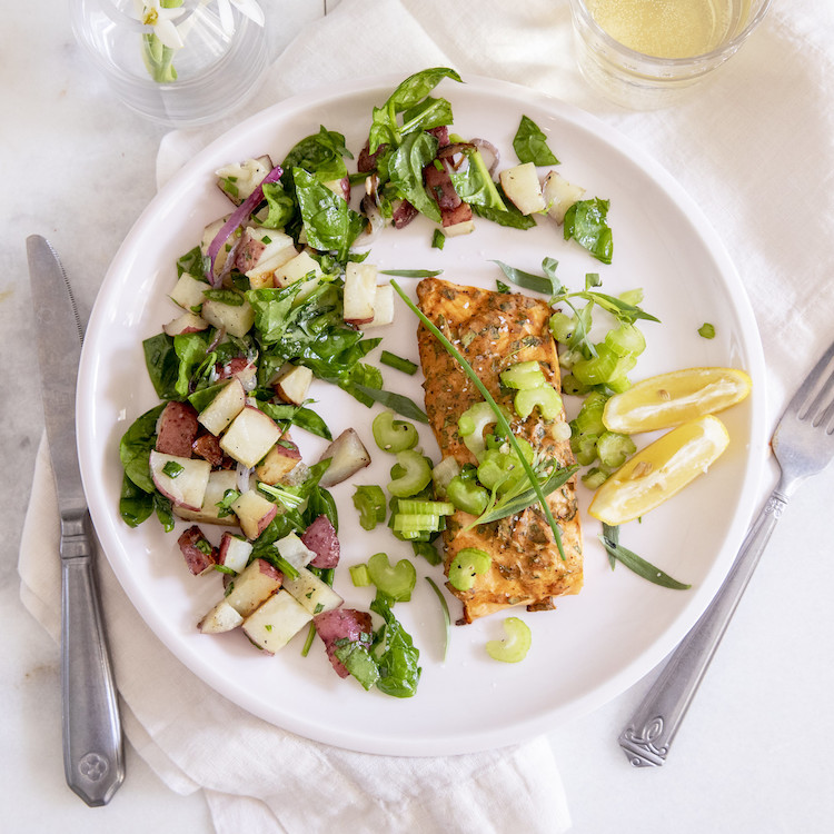 Picture of Dijon-Herb Roasted Salmon 